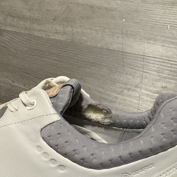 Ecco Golf Shoes Womens 11 Beige Biom Hybrid 4 Gore Tex Spikeless Leather - Picture 7 of 9